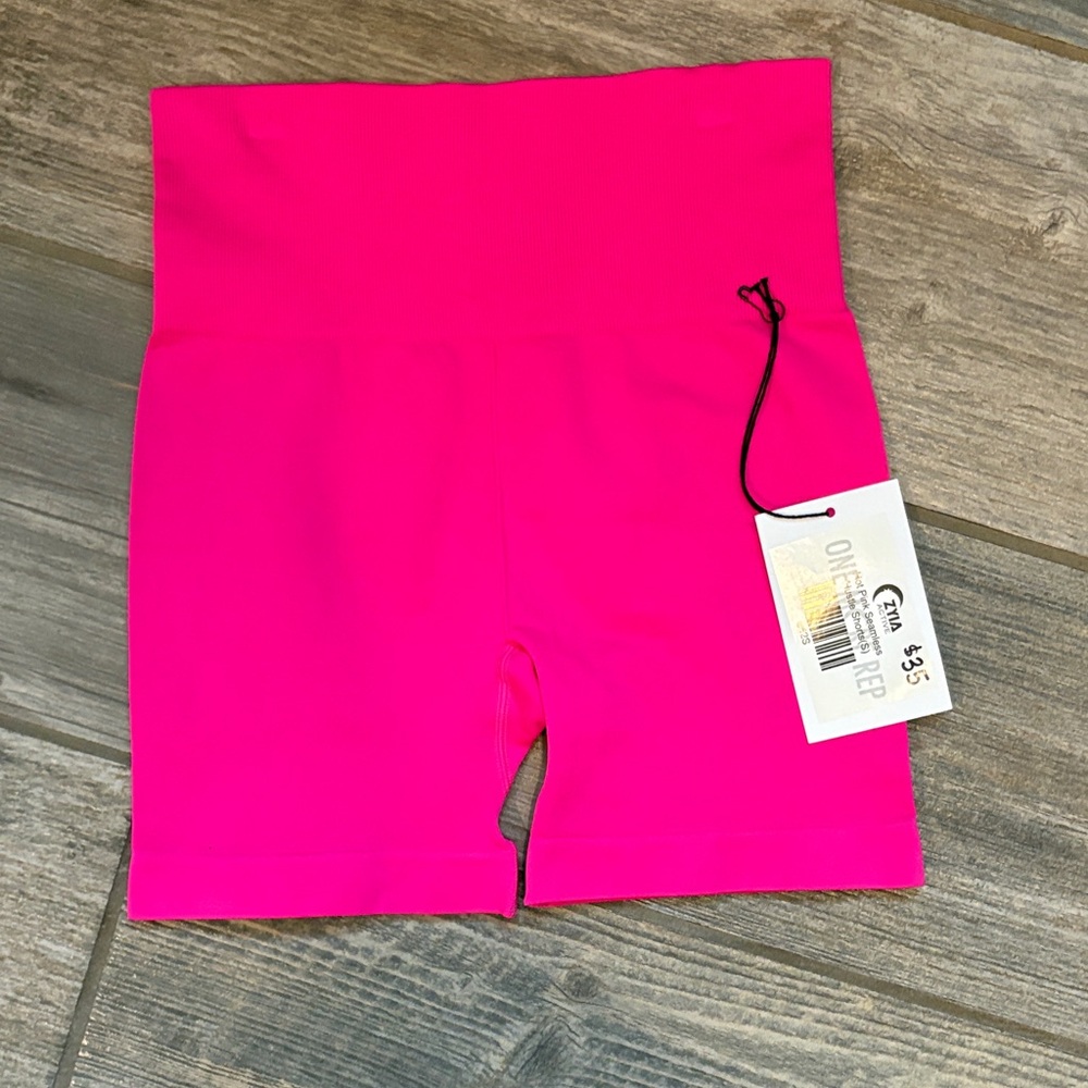 Zyia Hot Pink Seamless Hustle Shorts
